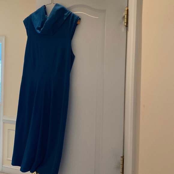 Peacock Blue Knit Dress - Picture 1 of 7